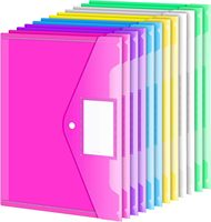 Sac de documents en plastique PVC transparent personnalisé taille A5/A4 enveloppe de fichier transparent avec bouton pression école dossier portefeuilles