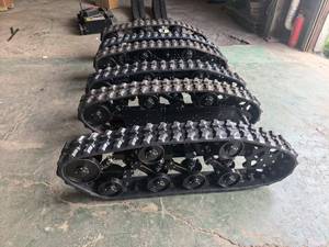 Châssis de robot intelligent Télécommande en caoutchouc Véhicule à chenilles pour machines de construction Pièces véhicules à vendre - Product Image 3