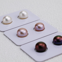 Perles d'eau douce de 10-11 mm, qualité AAAA, rondes, colorées, violettes, roses, blanches, parfaites, perles nues, paire pour la fabrication de bijoux, vente en gros