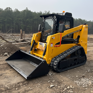 免费送货 迷你装载机 滑移式装载机 柴油轮式高负载大扭矩 CE 认证仓库设备 - Product Image 1