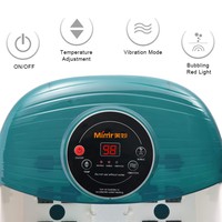 Bain de pieds chauffant électrique avec bulles d'air, 16 rouleaux de massage Shiatsu, 110-240V 500W