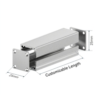 Boîtier électronique en alliage d'aluminium 6063 de qualité supérieure, extrudé en deux parties, usiné CNC, pour blindage EMI