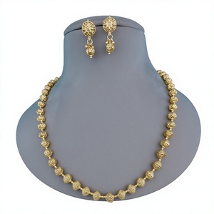 Traditional Trendy <b>Gold</b> Polish Best Quality Necklace <b>Set</b> with <b>Earrings</b> for Women Wedding Parties Wear Collection For Women - Product Image 2