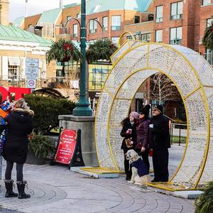 Décoration <span class=keywords><strong>de</strong></span> Noël extérieure géante en forme d'anneau 3D lumineux à LED pour centres commerciaux et monuments - Product Image 2