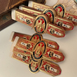High Quality Custom Cigar Private <b>Label</b> UV Printing Gold Foil Paper Cigar Band Ring <b>Packaging</b> <b>Label</b> Custom Logo - Product Image 3