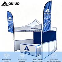 Carpa de Exhibición Comercial de Diseño Personalizado, con Marco de Aluminio de 10x10 pies, Lona Oxford 420D de una Sola Capa, Cuadrada, para Stands de Vendedores
