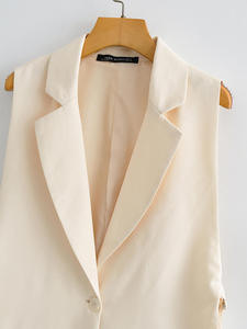 Novedad de verano, <span class=keywords><strong>chaleco</strong></span> elegante de estilo OL en la sección larga, traje sin mangas Simple Retro a la moda, <span class=keywords><strong>chaleco</strong></span> informal, <span class=keywords><strong>chaleco</strong></span> - Product Image 4