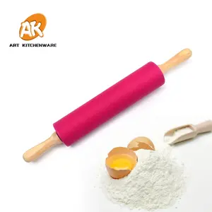 Rouleau à pâtisserie en bois anti adhésif, pour pâte à pâtisserie, biscuits, personnalisés, NO.68