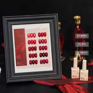 ชุดยาทาเล็บเจลตาแมวสีแดง 10 สี ยี่ห้อราเบีย แบบลอกออกได้ด้วยน้ำยาล้างเล็บ สำหรับร้านทำเล็บมืออาชีพ - Product Image 1