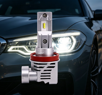 Phare antibrouillard LED pour voiture M3H11, 12V-24V, dissipation thermique en alliage d'aluminium, lumière jaune 3500K, puce LED ZES