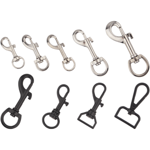 9mm金メッキラウンドインターロックスイベルメタルローズゴールドロンスタークラスプ20mmスイベルロブスタークロークラスプスナップフックガンブラック25mm - Product Image 3