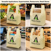 Sac de courses en PE durable et écologique, très vendu, pratique pour les commerces de détail et les supermarchés