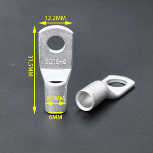 Cosses de câble en cuivre étamé SC16-5 SC16-6 SC16-8 SC16-10 SC16-12 SC16 16mm² 6AWG, connecteur à <span class=keywords><strong>sertir</strong></span>, borne M5 M6 M8 M10 M12 - Product Image 2