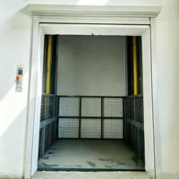 Ascenseur de fret hydraulique monocylindre à rail fixe, monte-charge vertical avec système de sécurité anti-chute pour atelier