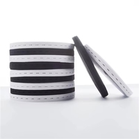 Bande élastique à boutons noir et blanc pour vêtements de maternité, haute élasticité, respirante, avec boutonnière, vente en gros d'usine
