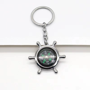 Fábrica al por mayor creativo Mini llaveros al aire libre deportes simulado barco brújula ornamento llavero colgante regalo llavero - Product Image 5