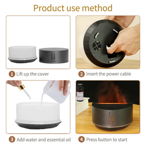 Nhà Máy Bán Buôn Ngọn Lửa Độ Ẩm Siêu Âm Không Khí Nhà Hương Liệu Phòng Ngủ Văn Phòng Máy Tính Để Bàn Tinh Dầu Hương Thơm Khuếch Tán - Product Image 5