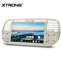 Sistema de Navegación Estéreo para Auto Android 15 de 7 Pulgadas para Fiat 500 2007-2015, 4+64GB, Pantalla QLED con IA NPU, Salida de Fibra Óptica, DSP, BT 5.4