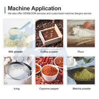 Droge poeder verpakkingsmachine voor meel, koffie, fruit, wasmiddel en verzegeling; automatische verticale machine voor het maken van zakjes met schroefvuller.