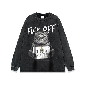 Camisetas <span class=keywords><strong>de</strong></span> Manga Corta <span class=keywords><strong>con</strong></span> Estampado <span class=keywords><strong>de</strong></span> Gato <span class=keywords><strong>Japon</strong></span>és Estilo Urbano Americano Oversized y Desgastado, Tops <span class=keywords><strong>de</strong></span> Manga Corta para Parejas, Marca <span class=keywords><strong>de</strong></span> Moda - Product Image 5