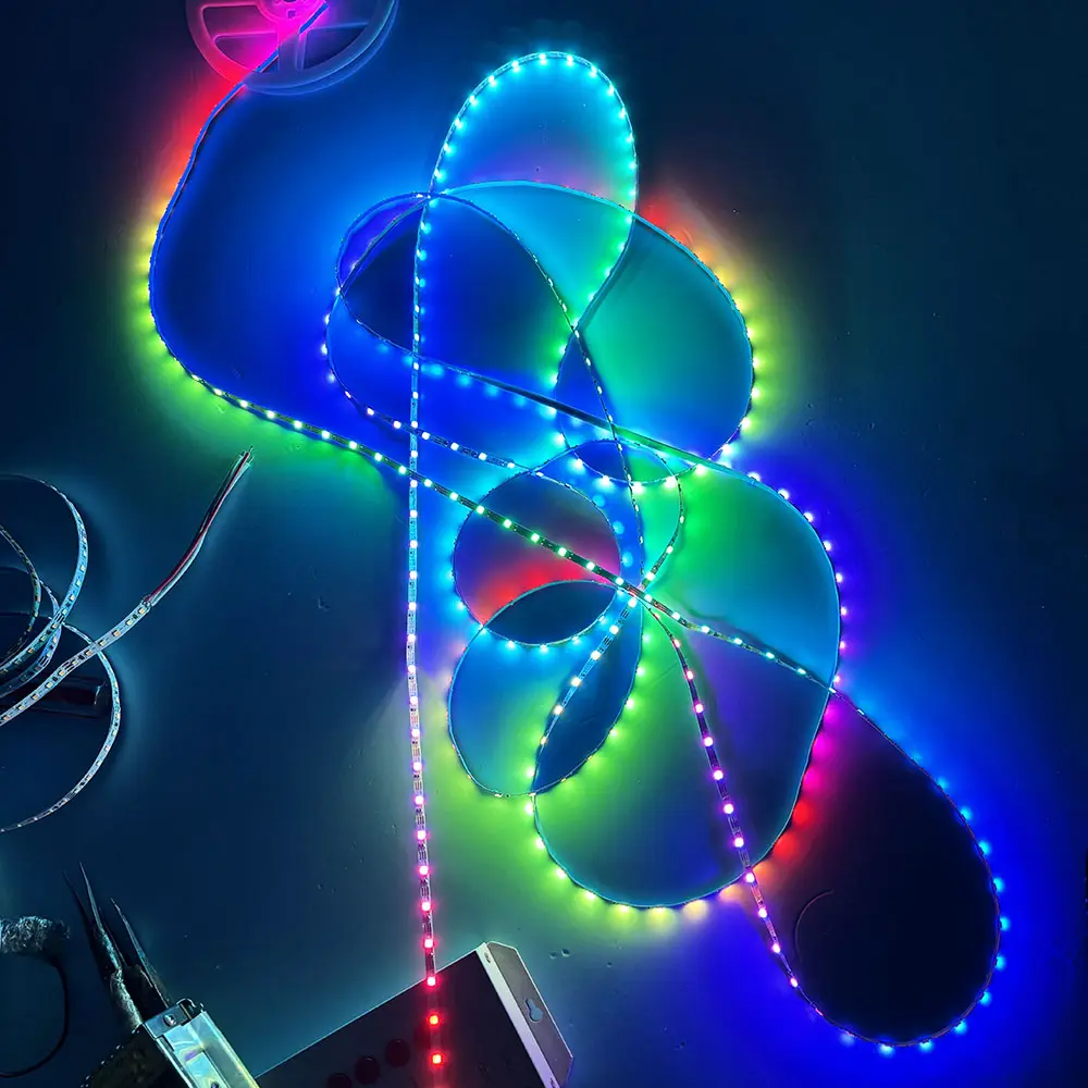12V RGBIC 60LEDs Luces LED direccionables color cambiable Rainbow Dream Color LED Strip Light