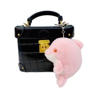 Porte-clés en peluche mini dauphin Kawaii 12 cm, rembourré en coton PP, cadeau unisexe pour fête, à partir de 14 ans, fabriqué en Chine