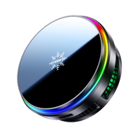 Support de chargeur sans fil magnétique pour voiture en alliage d'aluminium TEC Cooling 25W .2 |   Charge rapide, lumière ambiante RGB pour voitures électriques