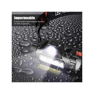 Linterna Frontal LED Recargable con Batería de 150 Lúmenes, para Camping y Auto, Cuerpo de Plástico, 20000 Horas de Duración - Product Image 5
