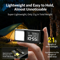 Senter LED COB Mini USB C Dapat Diisi Ulang, Lampu Kerja Kuat dengan Klip Magnet Tahan Air, Lampu Saku EDC untuk Berkemah dan Berjalan