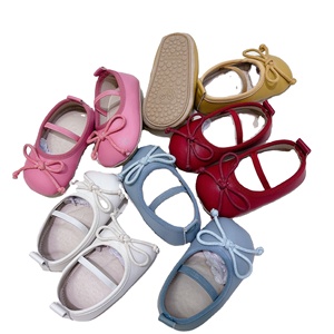 รองเท้าเจ้าหญิงสีพื้นประดับโบว์ รุ่น LY ปี 2026 สำหรับเด็กผู้หญิง อายุ 0-1 ปี รองเท้าหัดเดินสำหรับเด็กเล็ก - Product Image 1
