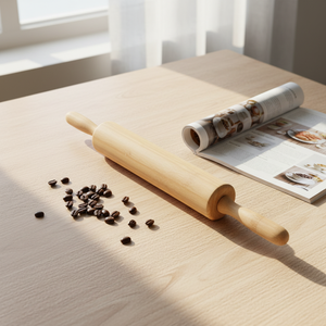 Mattarello di bambù naturale inciso in legno Eco Friendly rullo da cucina all'ingrosso di alta qualità - Product Image 2