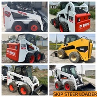 Chargeuse sur pneus Bobcat S185 d'occasion en bon état de marche pour travaux d'aménagement paysager et municipaux