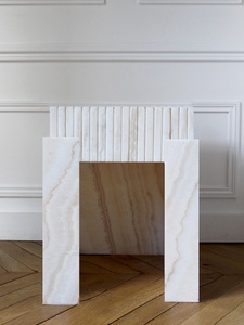 SH STONE Natural Stone Small Living Room Centre Furniture Gina Vanilla White Onyx <strong>Stool</strong> Bedstand <strong>Bedside</strong> <strong>Table</strong> <strong>Stool</strong> Side <strong>Table</strong> - Product Image 3