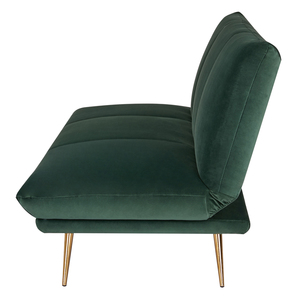 Ghế sofa giường gấp 3 chỗ ngồi hiện đại màu xanh nhung dành cho phòng khách, phòng ngủ, khách sạn hoặc căn hộ, khung kim loại, chất liệu vải <span class=keywords><strong>futon</strong></span> - Product Image 5