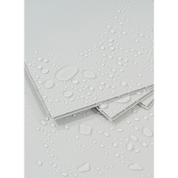Plancher SPC blanc imperméable à l'eau, système de clic, vinyle rigide pour salle de bain et cuisine, antidérapant, résistant aux taches