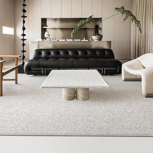 Alfombra de Lana de Lujo, Rectangular, de Color Sólido, Resistente a las Manchas, Fácil de Limpiar, para Sala de Estar, Sofá, Dormitorio, Alfombra de Piso Hecha a Medida, Engrosada - Product Image 2