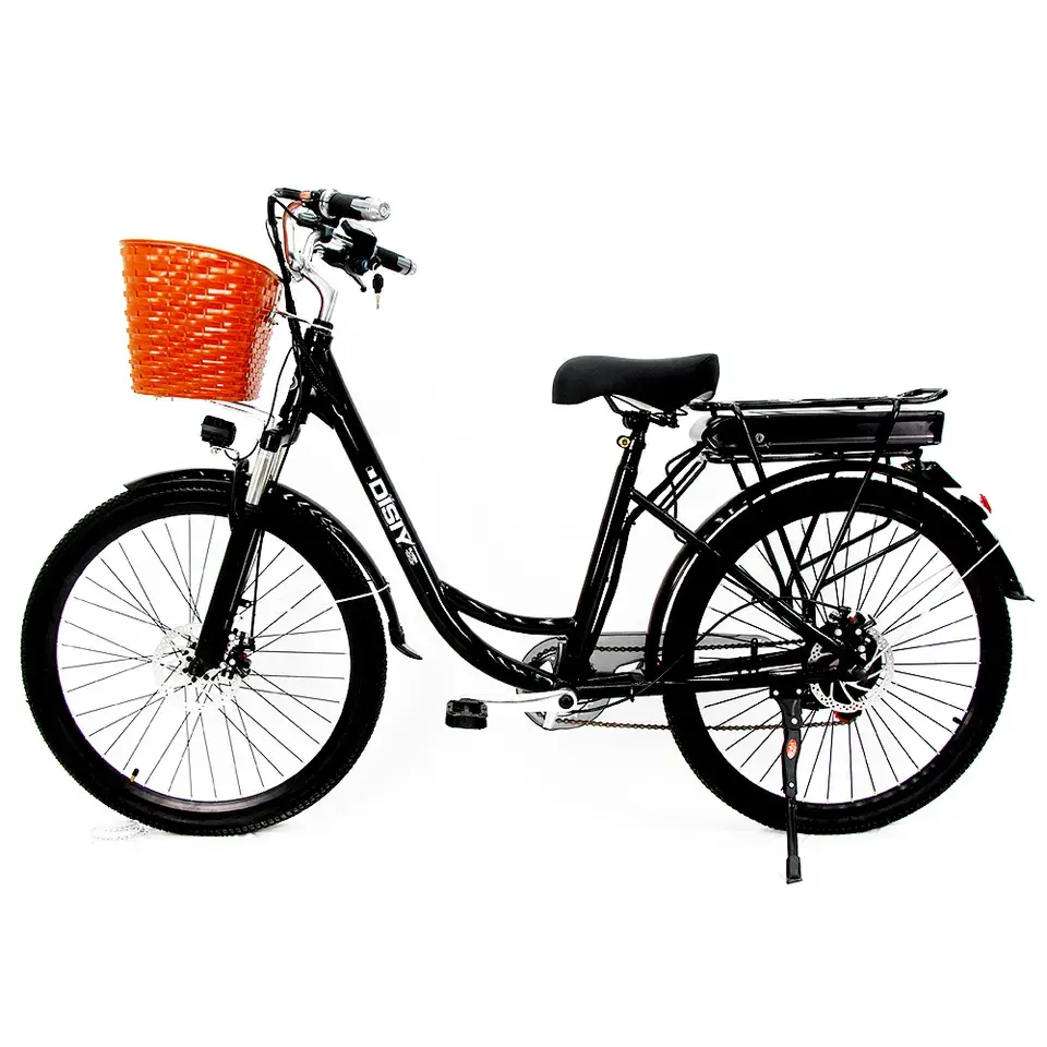 DISIYUAN Elektro fahrrad 48V 350W 24 Zoll 26 Zoll für Frauen Van Moof elektrische Fiets Moped Fahrrad rahmen E-Bike ple gable