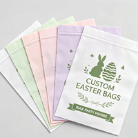 Sacs à friandises en plastique refermables personnalisés pour Pâques, petits sacs à bonbons personnalisés, sacs pour fournitures de fête de Pâques