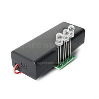 Pistolet de jeu USB Shuangqu avec 4 LED et capteur infrarouge pour jeux informatiques - Version filaire compatible pour résoudre les crises