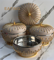 Ensemble de réchauds alimentaires de haute qualité 3 pièces (3,5 L/4,5 L/5,5 L) pour la mode arabe 2026 – Nouveauté très prisée – Ensemble de casseroles isothermes et de marmites à fondue