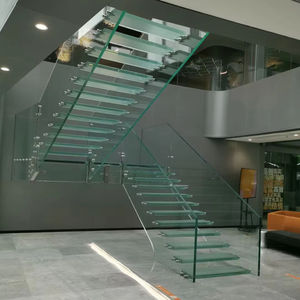 Structure solide, verre trempé de haute qualité pour escaliers en colimaçon intérieurs, décoration moderne personnalisée pour la maison - Product Image 5