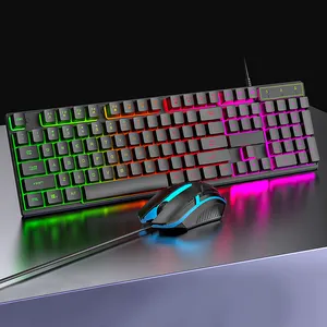 COUSO Wholesale Custom Gamer Keyboard Teclado Backlit RGB Mechanical Keyboard Mouse Computer Gaming Keyboard And Mouse Combos