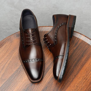 Nouvelle Tendance 2025 : Chaussures Habillées de Luxe pour Hommes, Façonnées à la Main, de Haute Qualité, à Lacets, Bout Pointu, Rehaussantes - Product Image 6