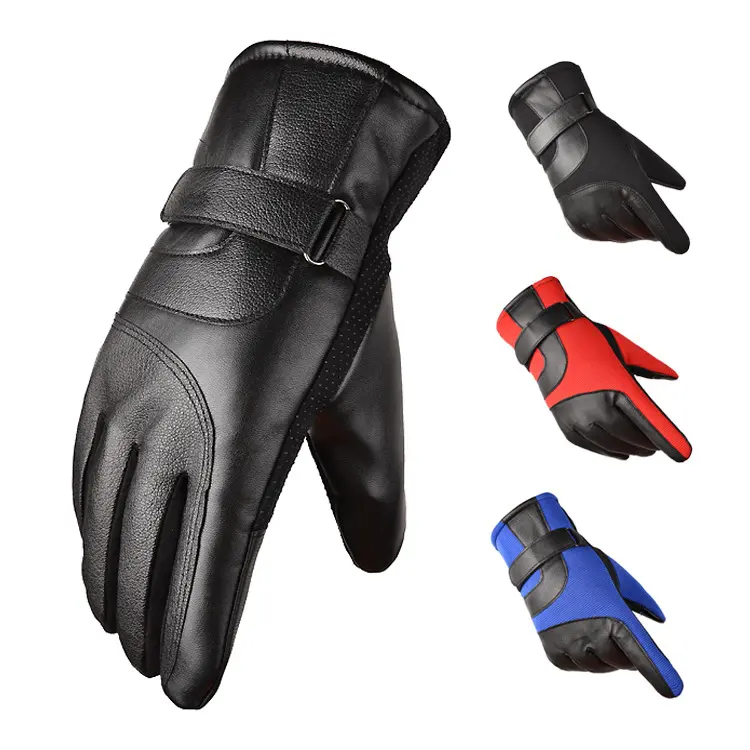 Wholesale motorbike motorcycle ladies ski leather winter warm biker gloves for men woman