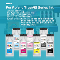Tinta Eco Solvente (CMYK) de 500 ml TE2 TE para Roland Truevis VG3-640, Tinta Eco Solvente Premium a Granel para Venta a Grandes Distribuidores