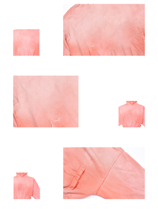 Sudadera con Capucha de Algodón Puro de Alta Calidad, Color Rojo Anaranjado Deslavado, Estilo Retro Europeo Americano, para Uso Diario, Lavado Ácido, Corta - Product Image 6