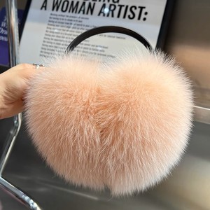 بالجملة قابل للتعديل، واقي الاذن الجلدي الشتوي الدافئ من فرو الثعلب الحقيقي، واقي النساء الفرو الثعلب الحقيقي واقيات النساء - Product Image 2