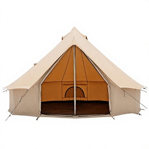 Tente cloche en toile pour glamping, abri familial pour le camping, tente quatre saisons pour l'extérieur avec sacs de transport - Product Image 1