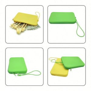 Custom Logo Candy Silicone Cosmetic <b>Makeup</b> <b>Case</b> Fashion Waterproof Portable Zipper Bag Mobile Phones Coin Purse <b>Brush</b> Pouch - Product Image 6