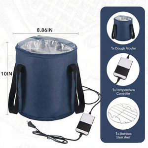 Runder faltbarer Teig Proof ing Box Brot Proof ing Box Faltbarer Teig <span class=keywords><strong>Proofer</strong></span> mit Timer Controller Temperatur regelung Sauerteig - Product Image 3